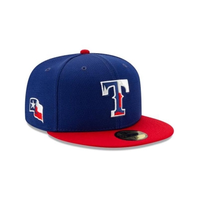 Blue Texas Rangers Hat - New Era MLB Batting Practice 59FIFTY Fitted Caps USA8064937